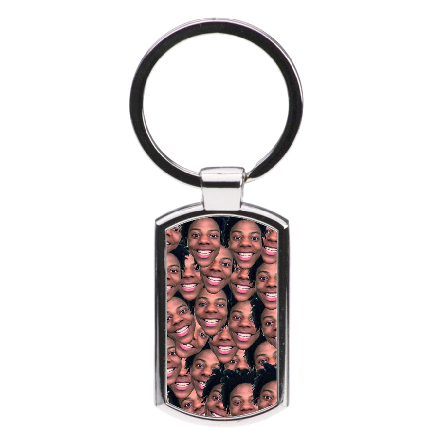 Speed Face Collage  Luxury Keyring