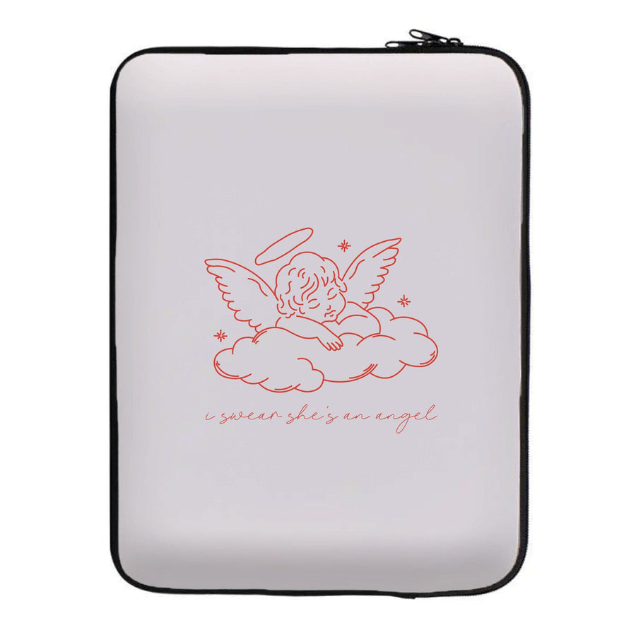 I Swear Shes An Angel - Clean Girl Aesthetic Laptop Sleeve