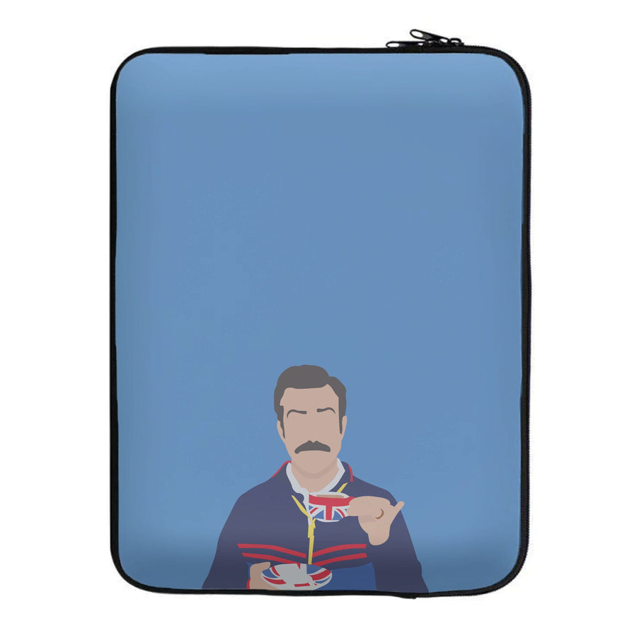 Ted Drinking Tea - Ted Lasso Laptop Sleeve