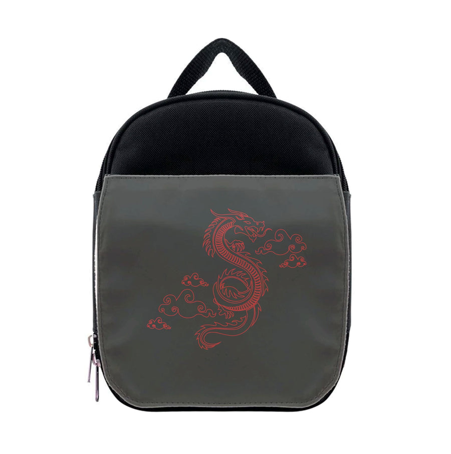 Red - Dragon Patterns Lunchbox