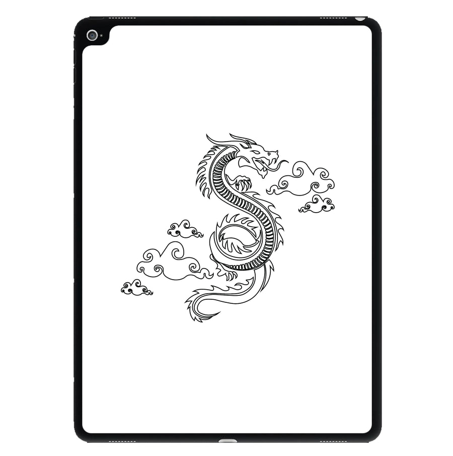 Black - Dragon Patterns iPad Case