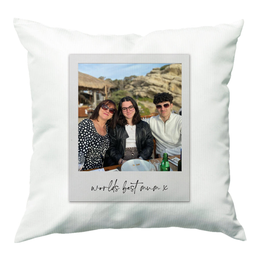 Worlds Best Mum Polaroid - Personalised Mother's Day Cushion
