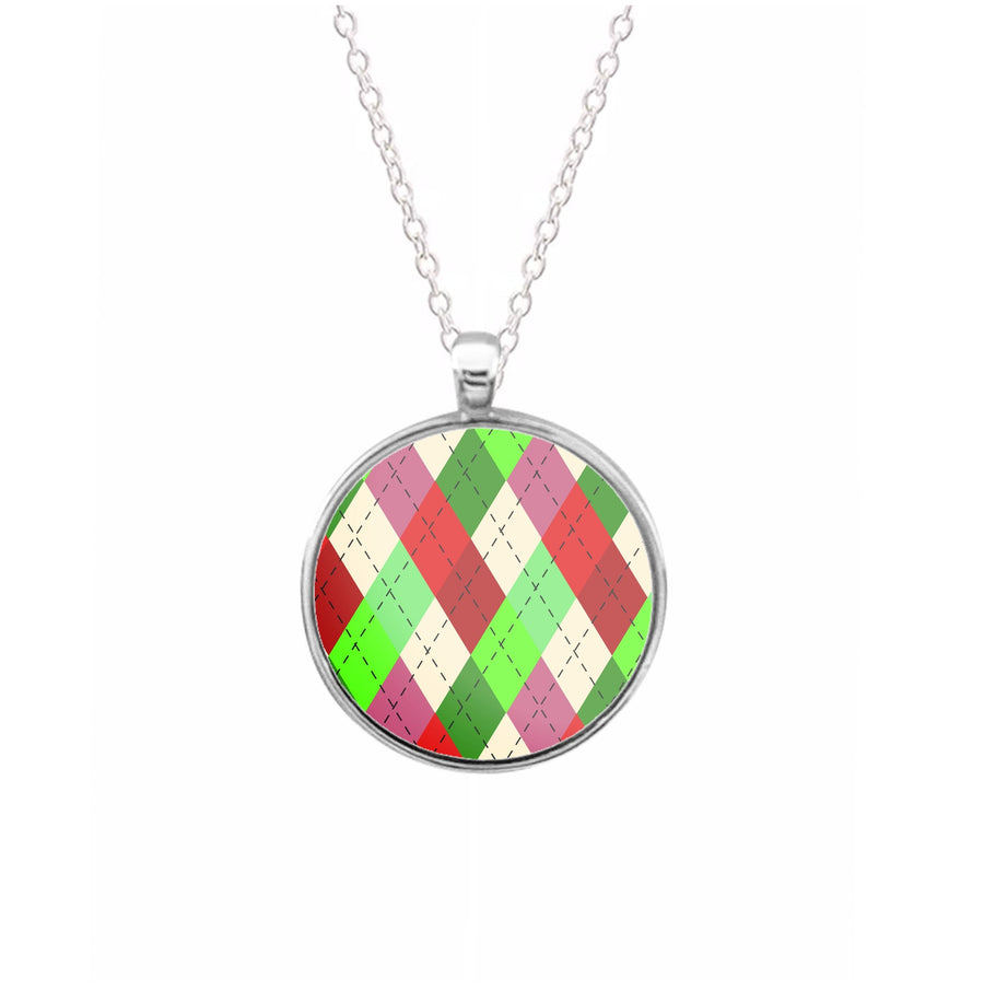 Red And Green - Christmas Patterns Necklace