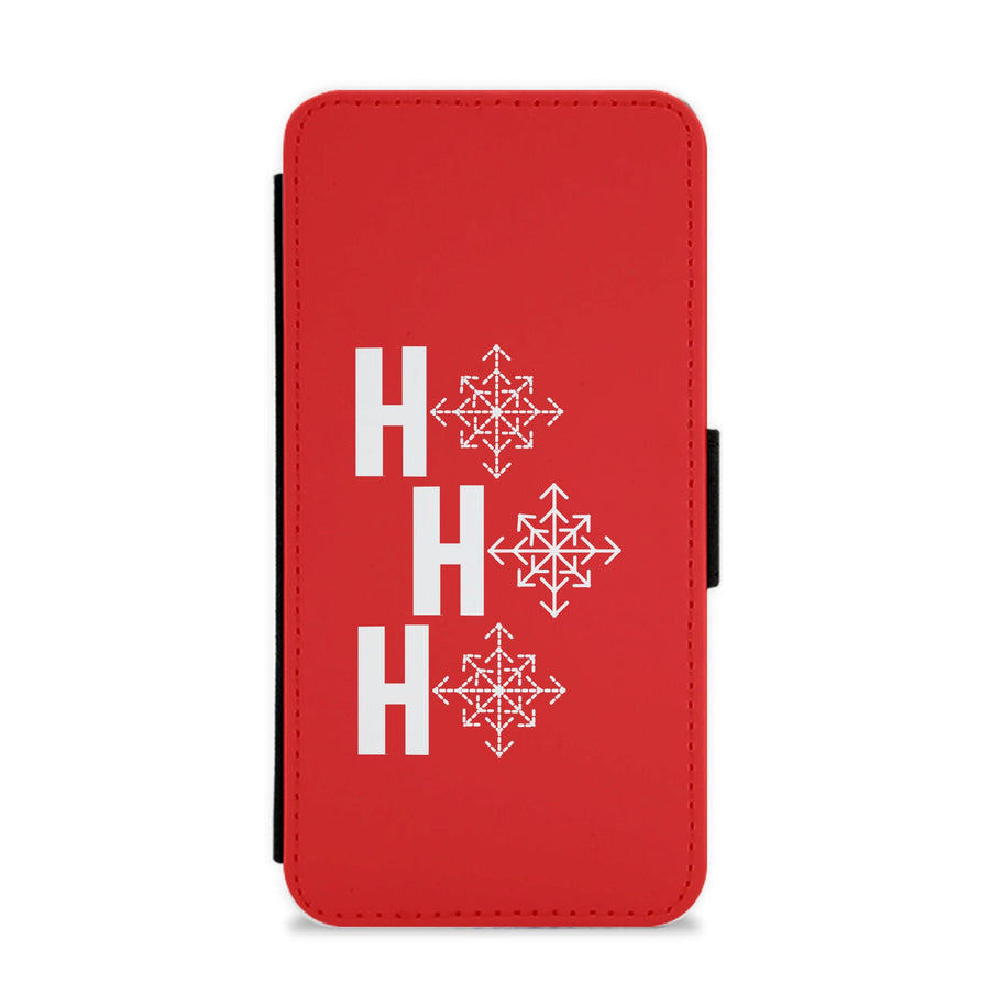 HO HO HO - Christmas Patterns Flip / Wallet Phone Case