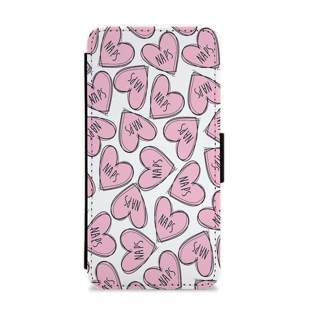 Nap Hearts, Tumblr Inspired Flip / Wallet Phone Case - Fun Cases