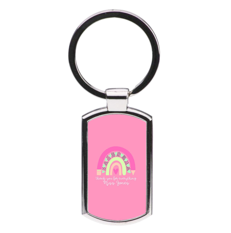 Thank You For Everything - Personalised Teachers Gift Luxury Keyring