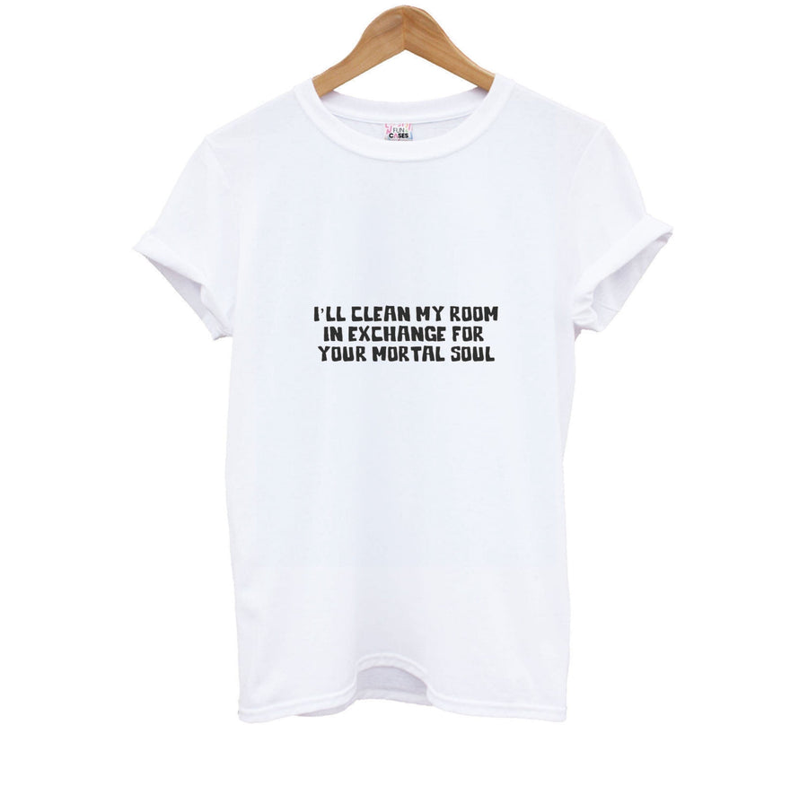 I'll Clean My Room In Exchange - Wednesday Kids T-Shirt