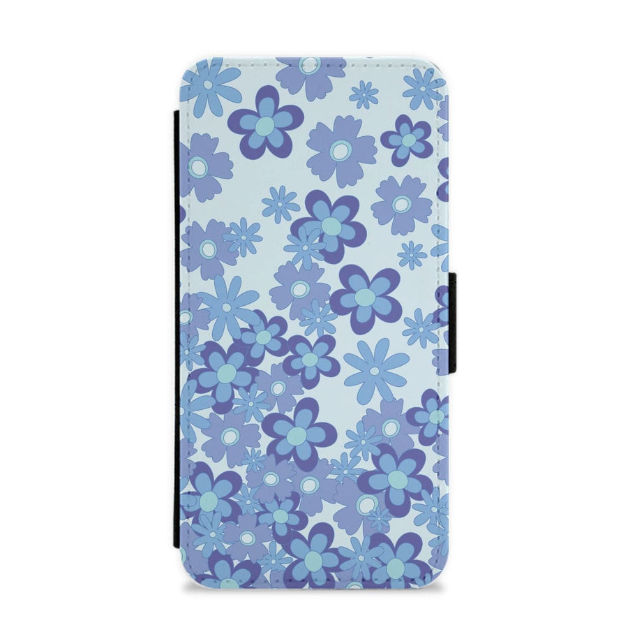 Blue Flowers - Floral Patterns Flip / Wallet Phone Case