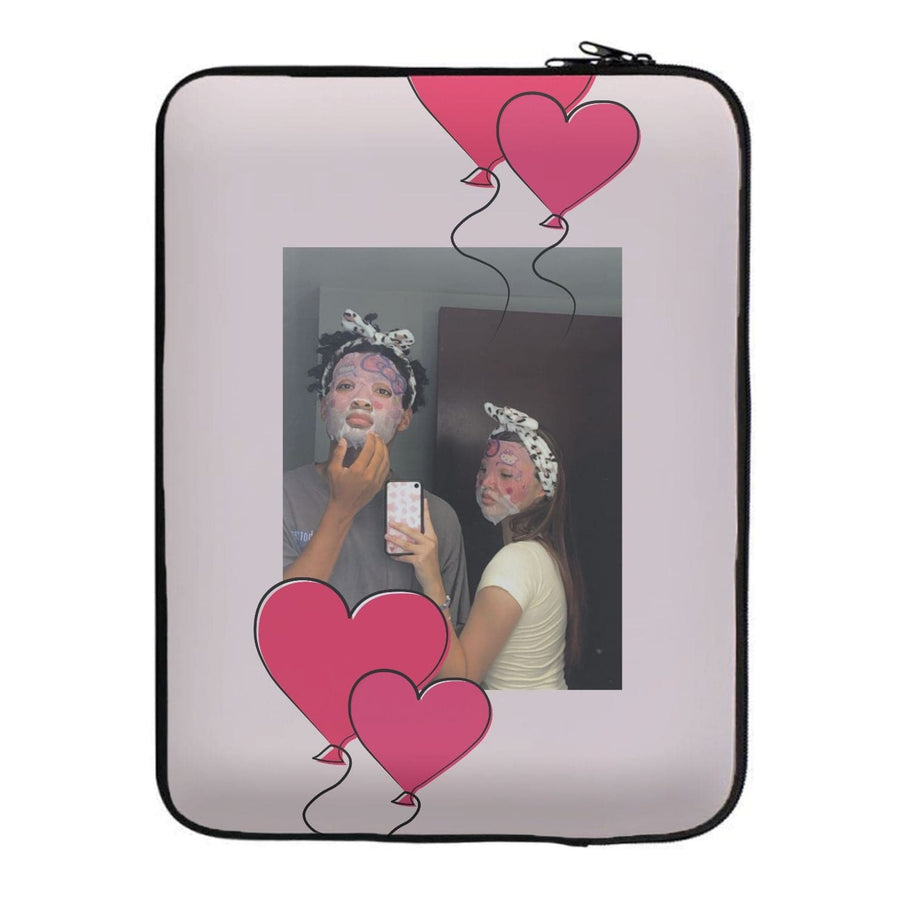 Heart Balloons - Personalised Couples Laptop Sleeve