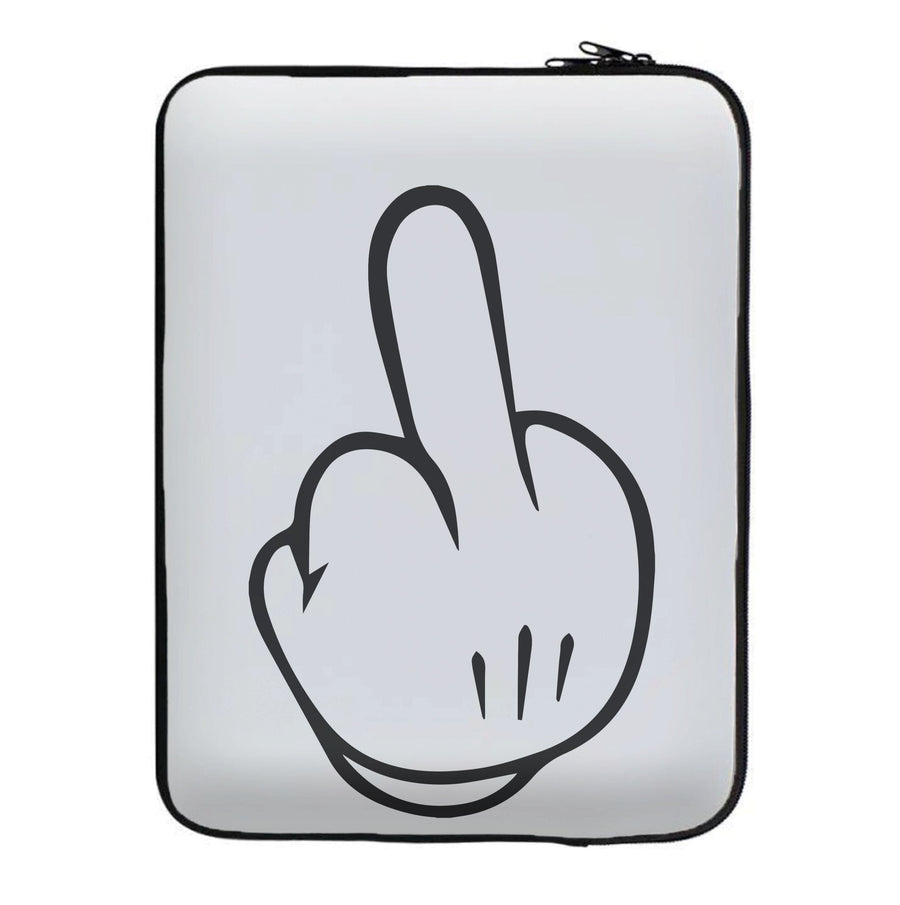 Mickey Mouse Middle Finger Laptop Sleeve