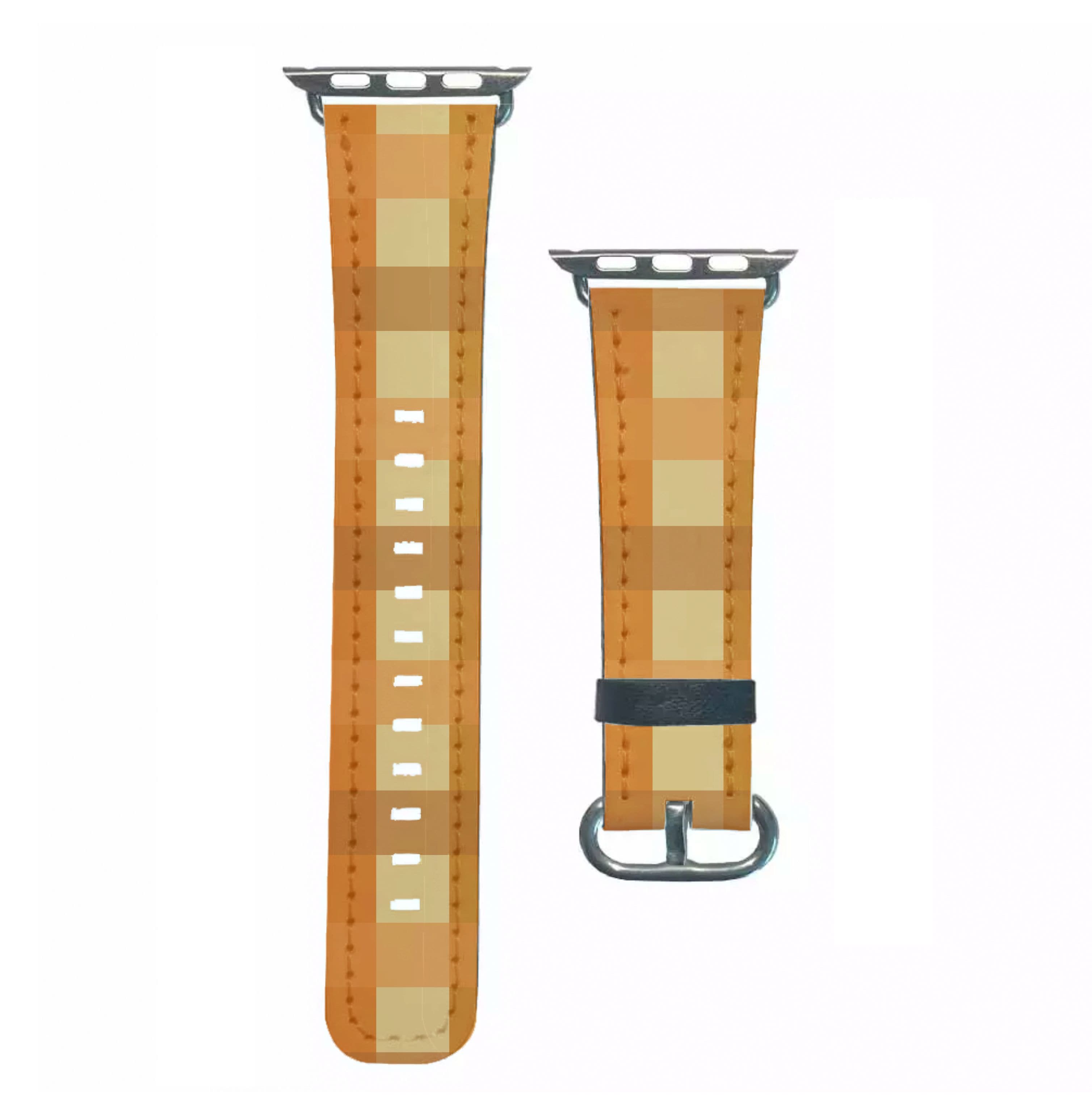 Orange Plaid Pattern- Autumn Apple Watch Strap