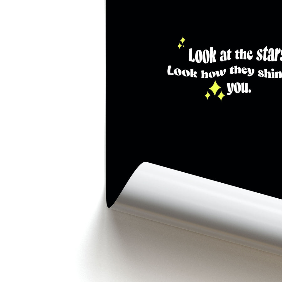 Look At The Stars - Black Colplay Poster