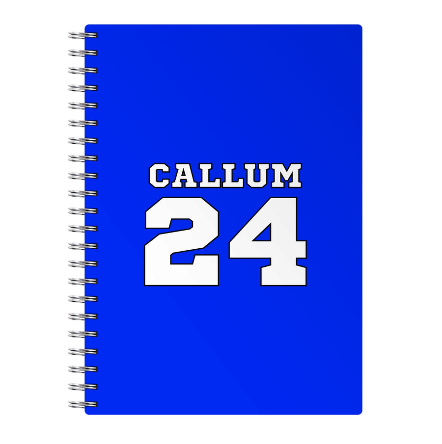 Dark Blue - Personalised Football   Notebook