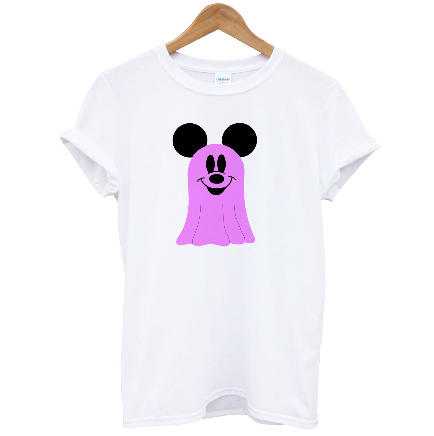 Mickey Mouse Ghost Pattern - Disney Halloween T-Shirt