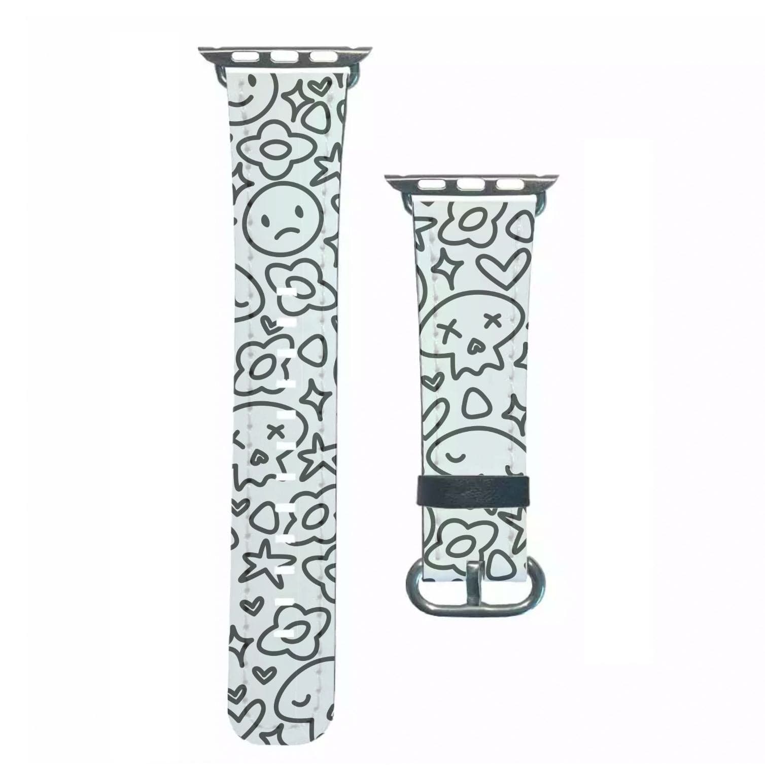 White Skulls - Skate Aesthetic Apple Watch Strap