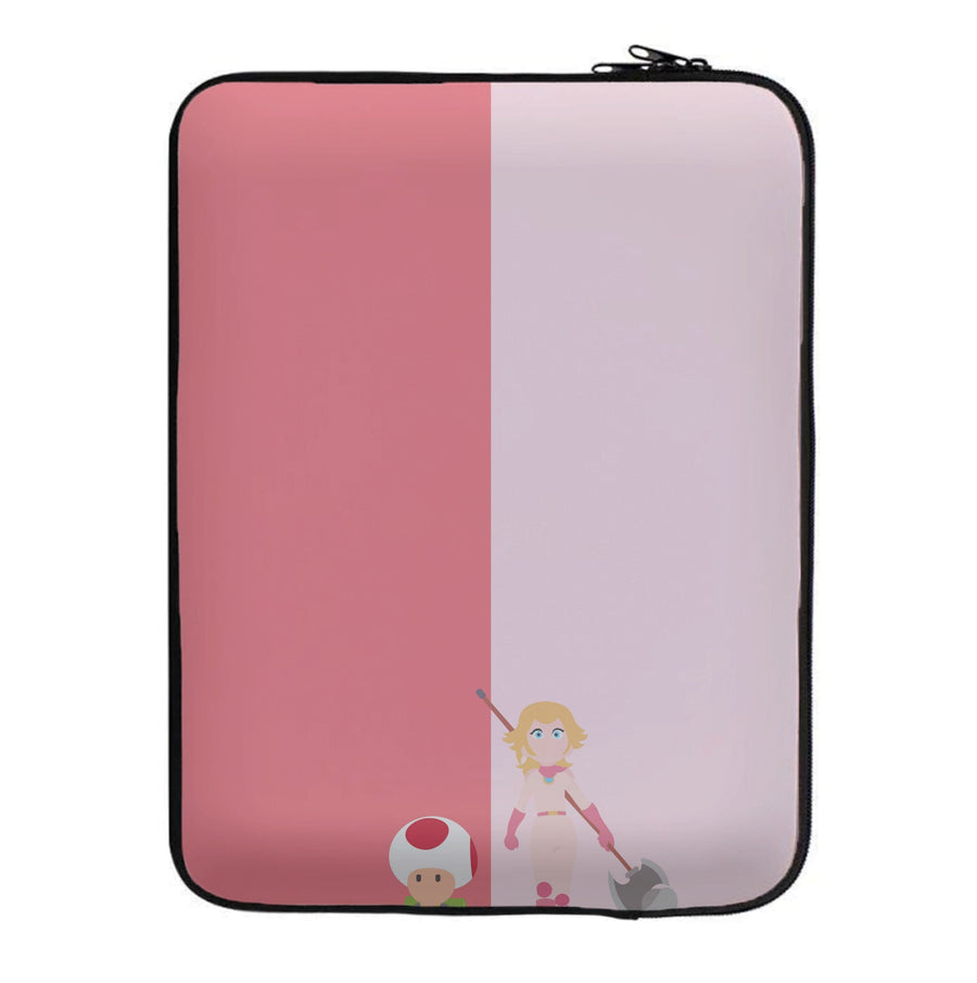 Toad And Peach - The Super Mario Bros Laptop Sleeve
