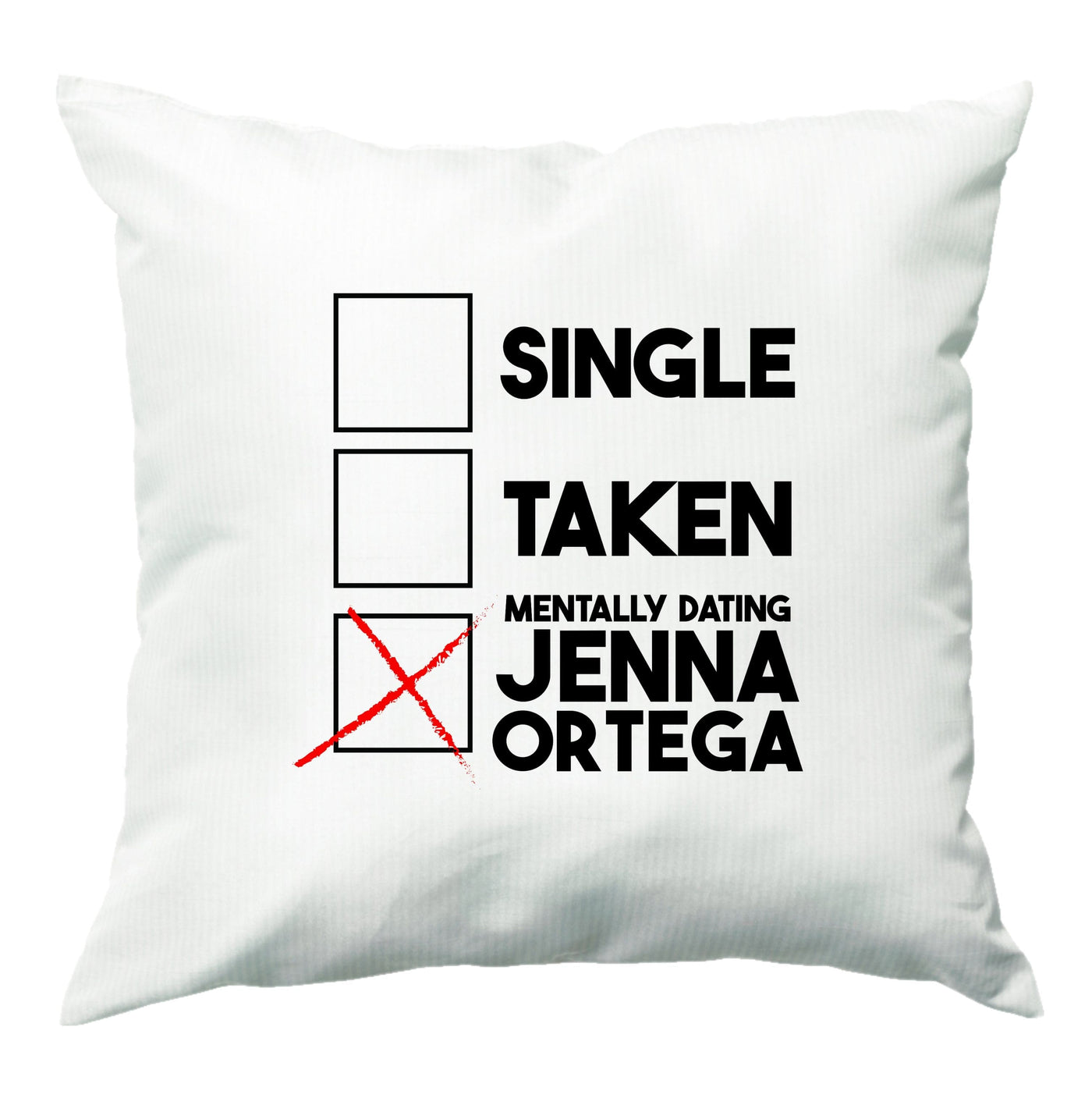 Mentally Dating Jenna Ortega Cushion