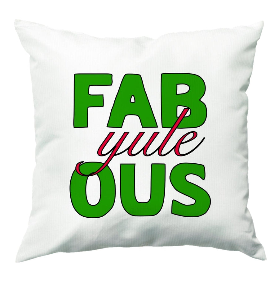 Fab-Yule-Ous Red - Christmas Puns Cushion
