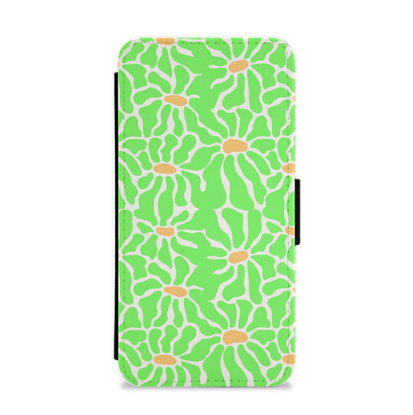 Green Flowers - Summer Flip / Wallet Phone Case