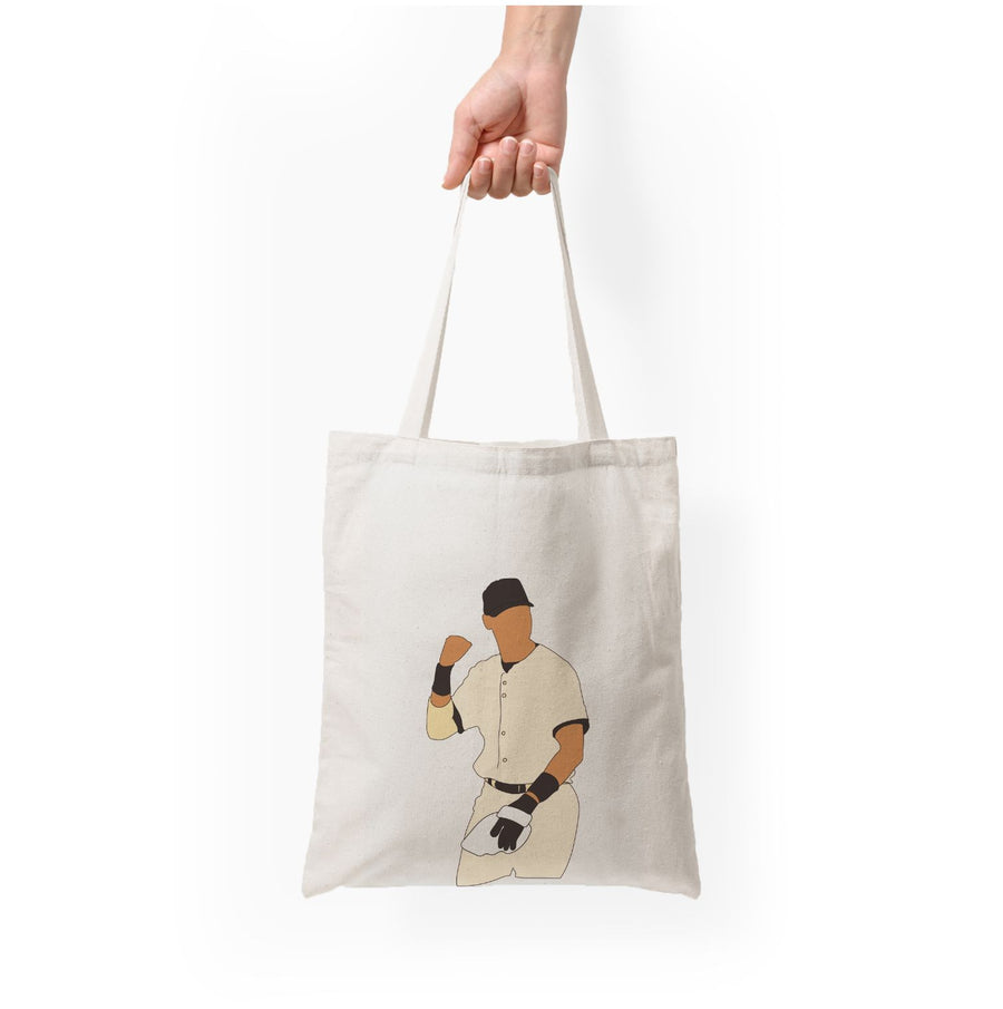 Derek Jeter Outline - Baseball Tote Bag
