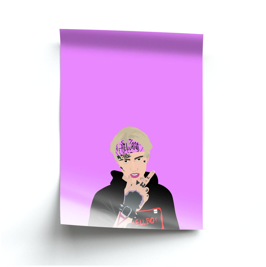 Pink Bandana - Lil Peep Poster