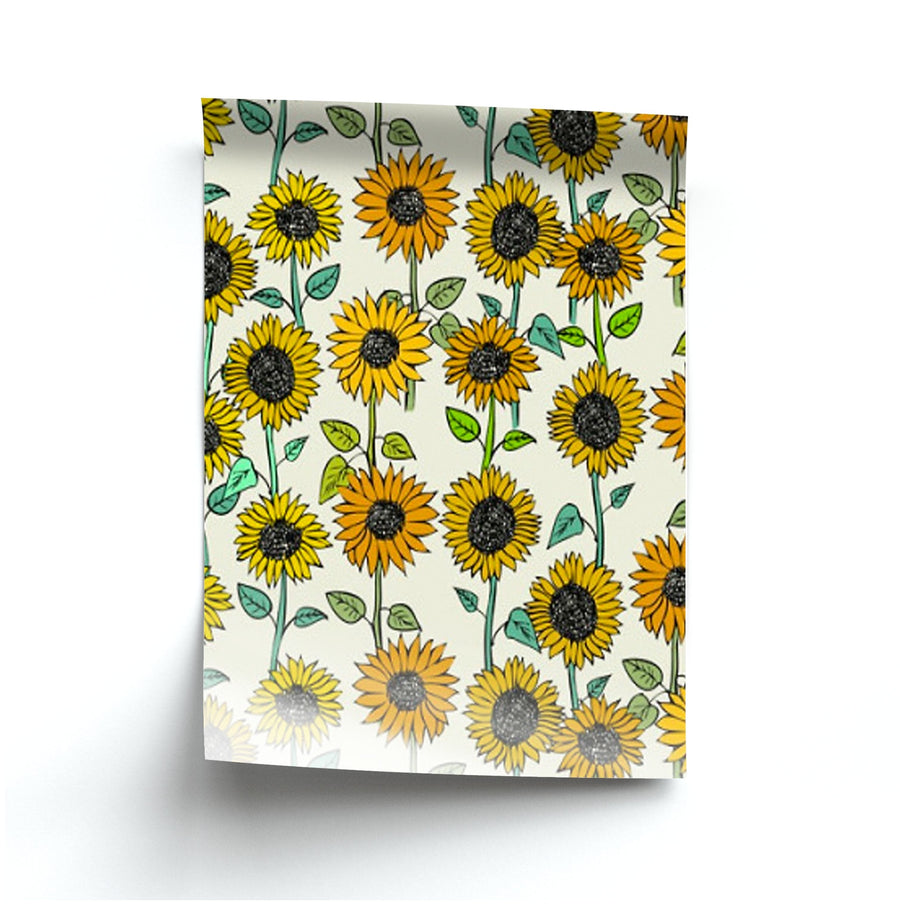 Painted Sunflowers Poster