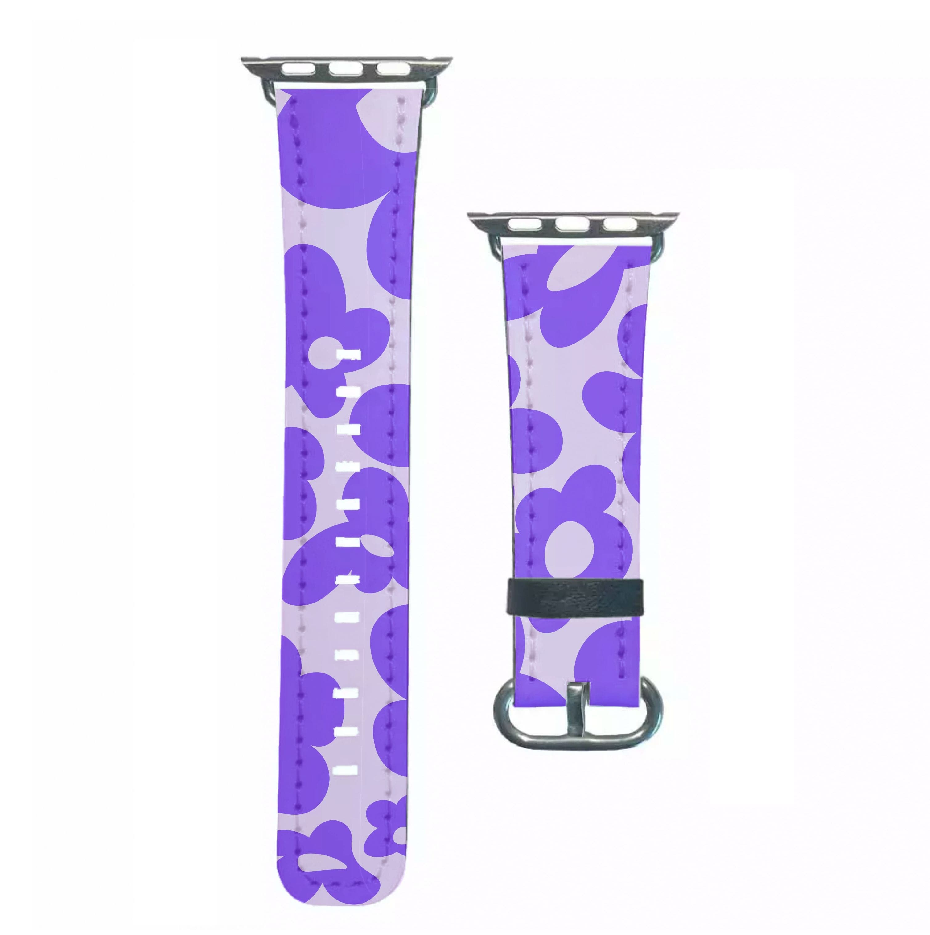 Purple Flowers - Trippy Patterns Apple Watch Strap