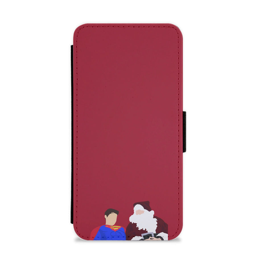 Santa With Joey - Friends Flip / Wallet Phone Case