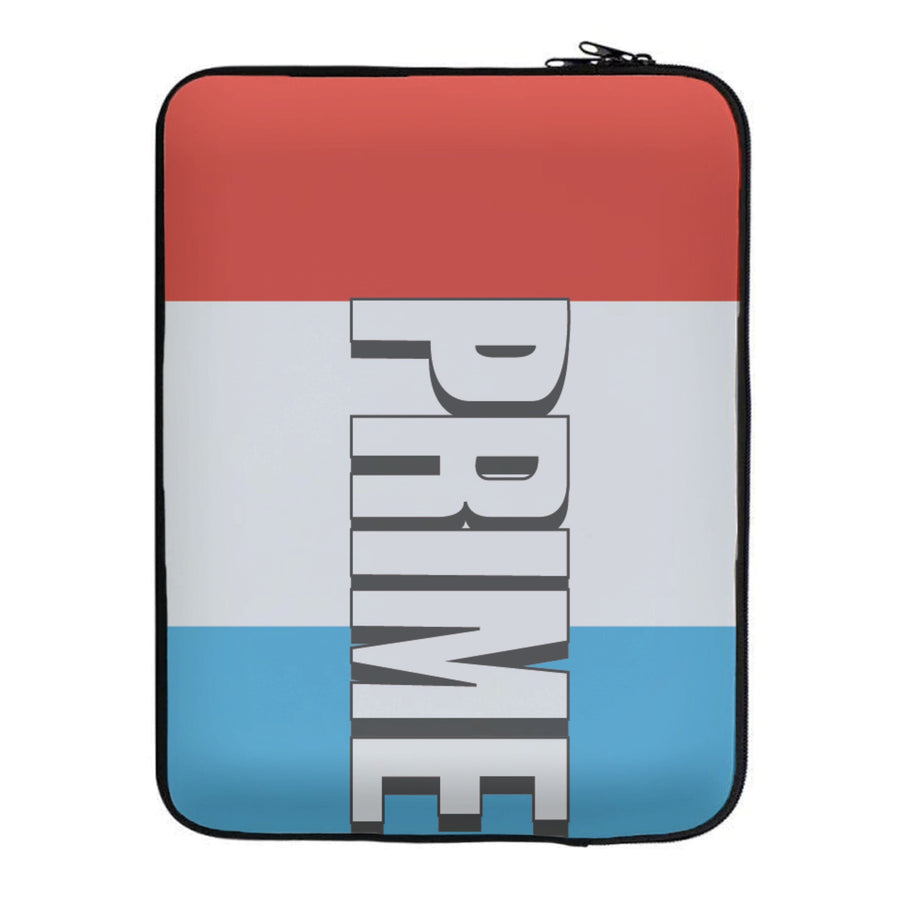Prime - White And Red Laptop Sleeve