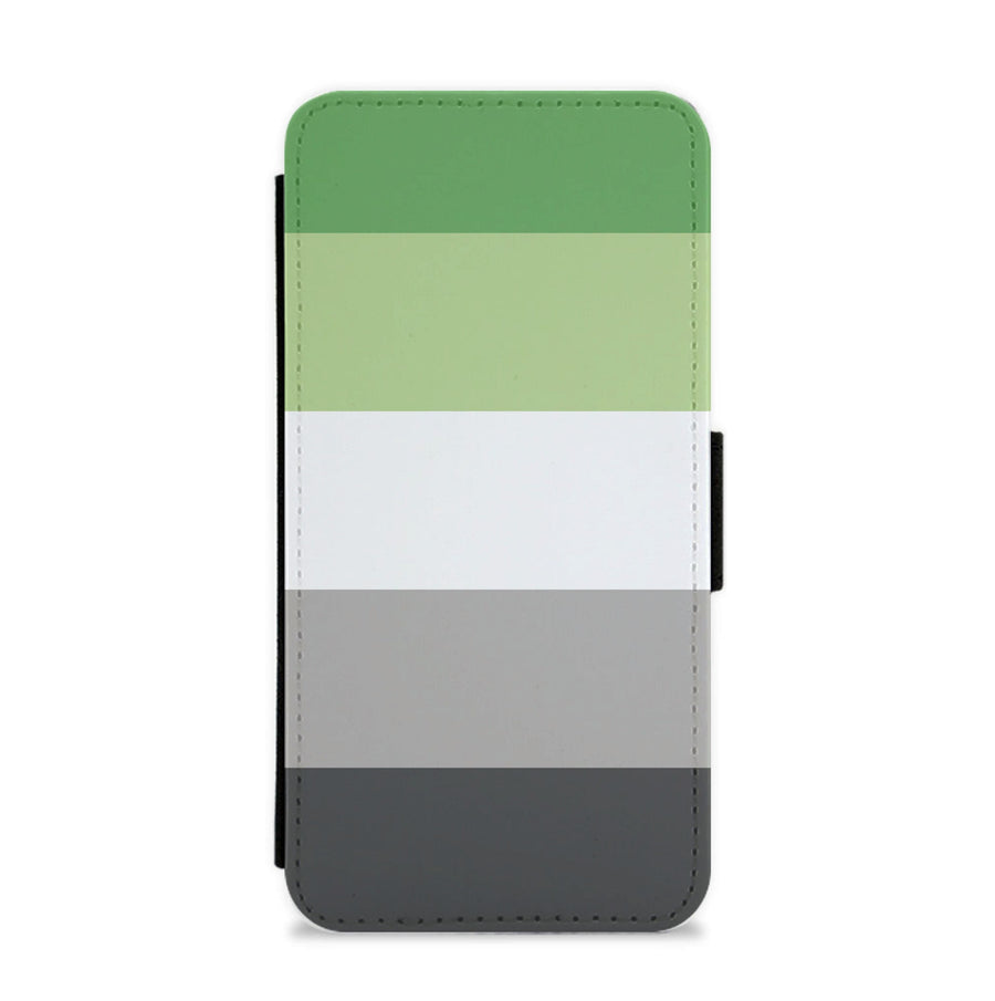 Aromantic Flag - Pride Flip / Wallet Phone Case