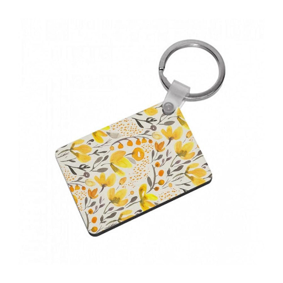 Yellow Field Floral Keyring - Fun Cases