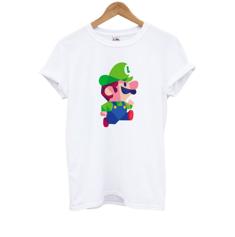 Running Luigi - Mario Kids T-Shirt