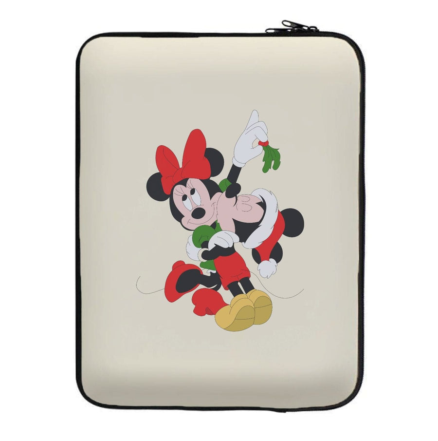 Mistletoe Mickey And Minnie Mouse - Christmas Laptop Sleeve