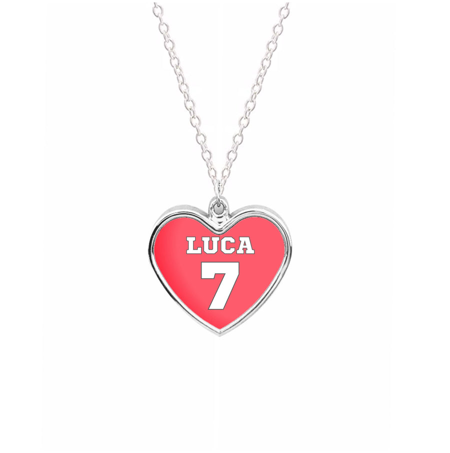 Red - Personalised Football   Necklace