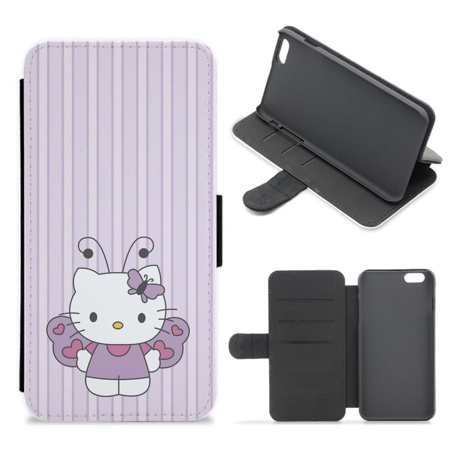Butterfly - Hello Kitty Flip / Wallet Phone Case