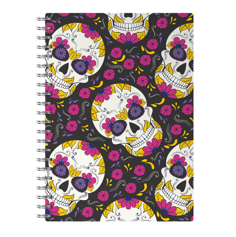 Calavera Pattern - Halloween Notebook