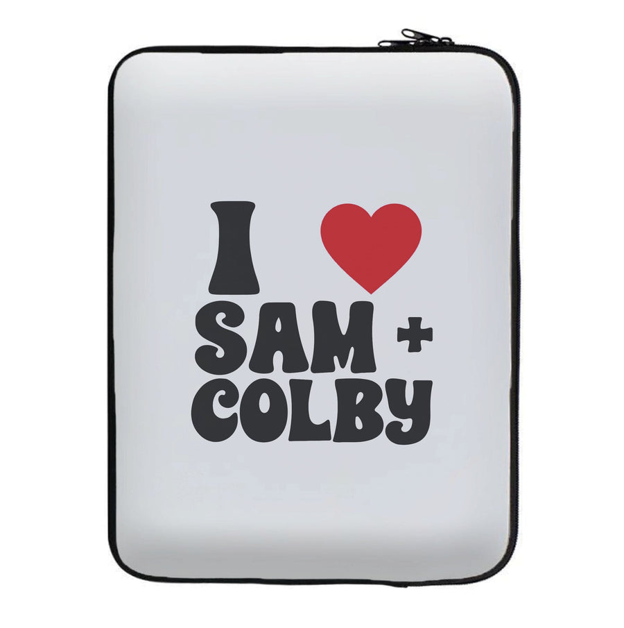 I Love Sam And Colby Laptop Sleeve