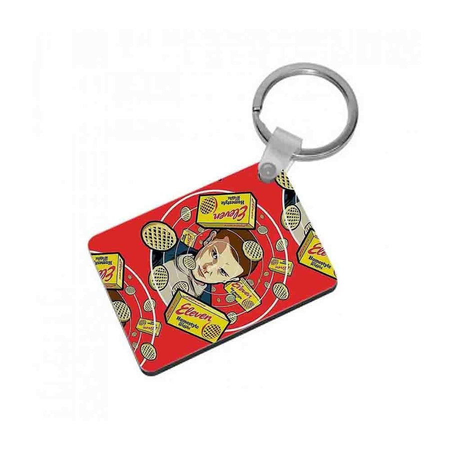 Eleven and Waffles - Stranger Things Keyring - Fun Cases