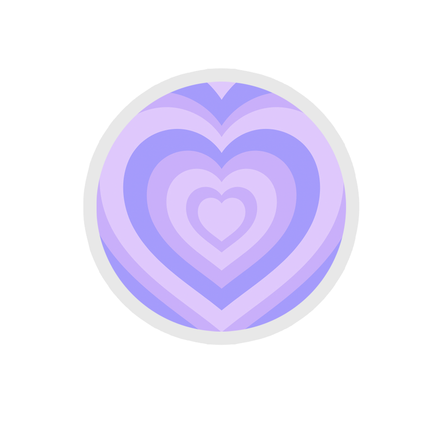 Purple - Colourful Hearts Sticker