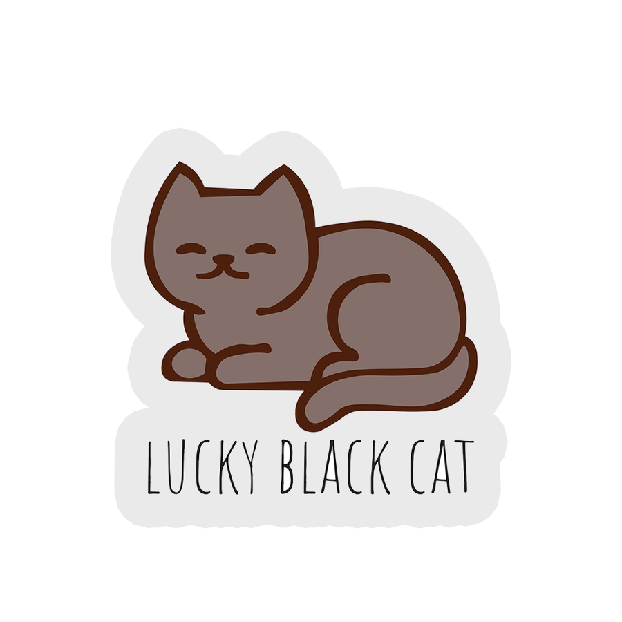 Lucky Black Cat - Cats Sticker