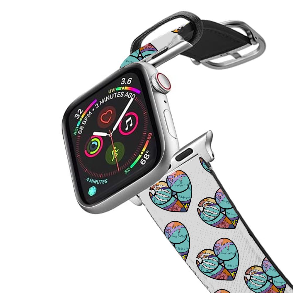 Sally And Jack Heart Pattern - TNBC Apple Watch Strap