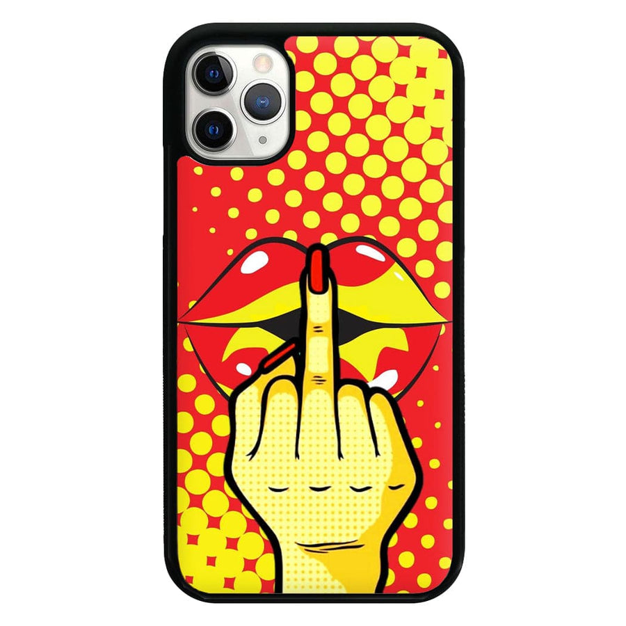 Middle Finger Kiss - Pop Art Phone Case
