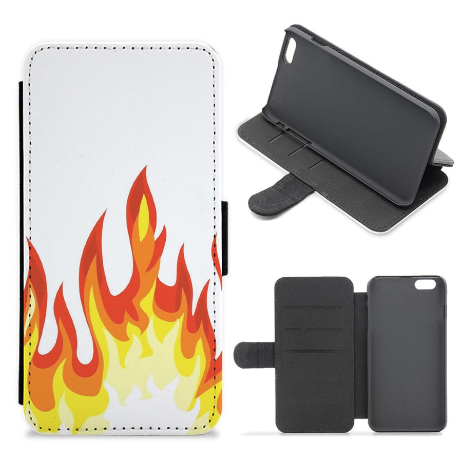White Flame Flip / Wallet Phone Case