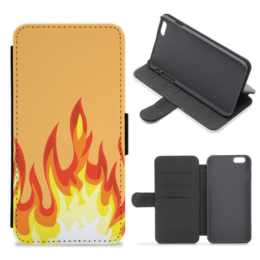 Orange Flame Flip / Wallet Phone Case