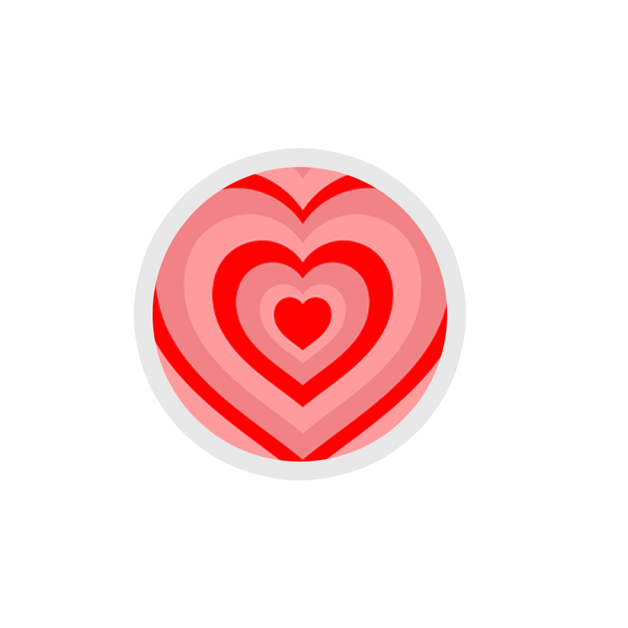 Red - Colourful Hearts Sticker