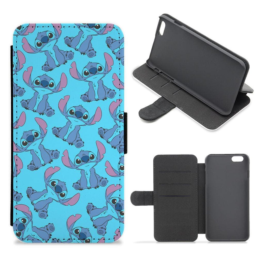 Cute Stitch Pattern - Disney Flip / Wallet Phone Case