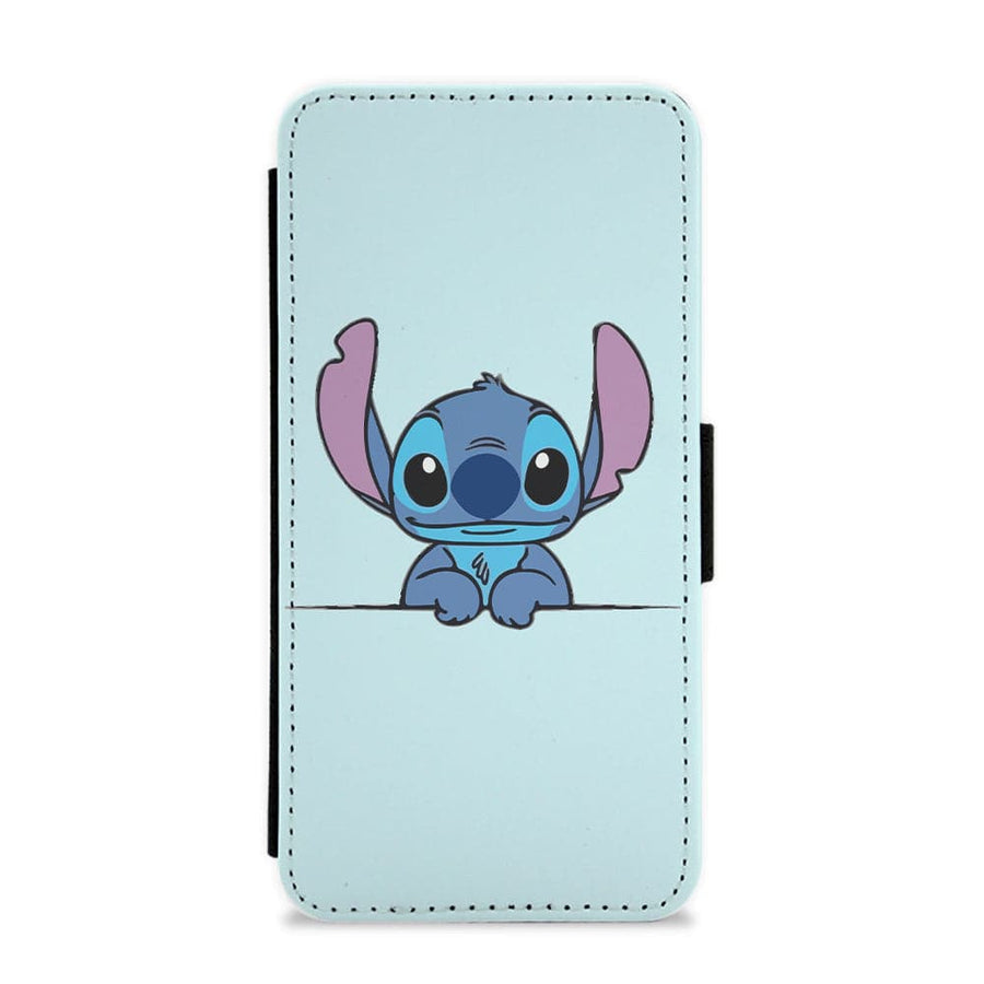Stitch Leaning - Disney Flip / Wallet Phone Case
