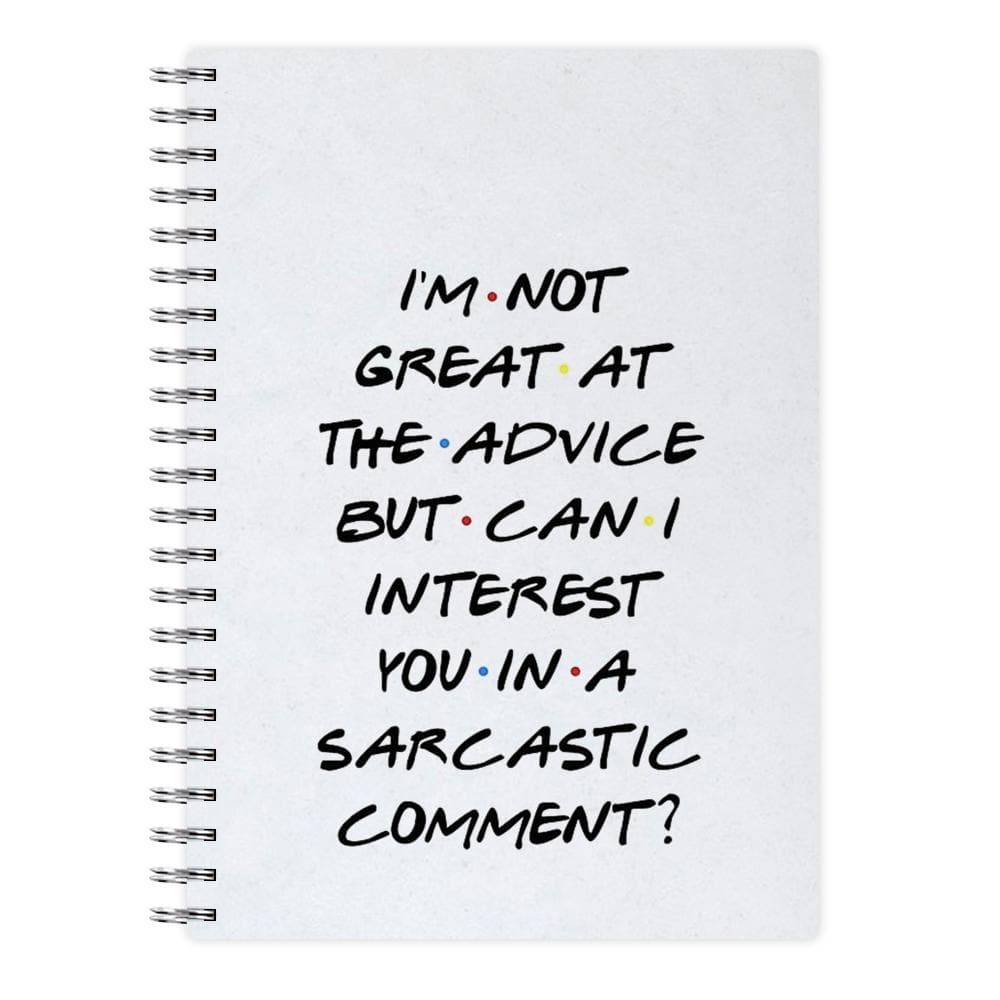 Can I Interest You In A Sarcastic Comment? Friends Notebook - Fun Cases