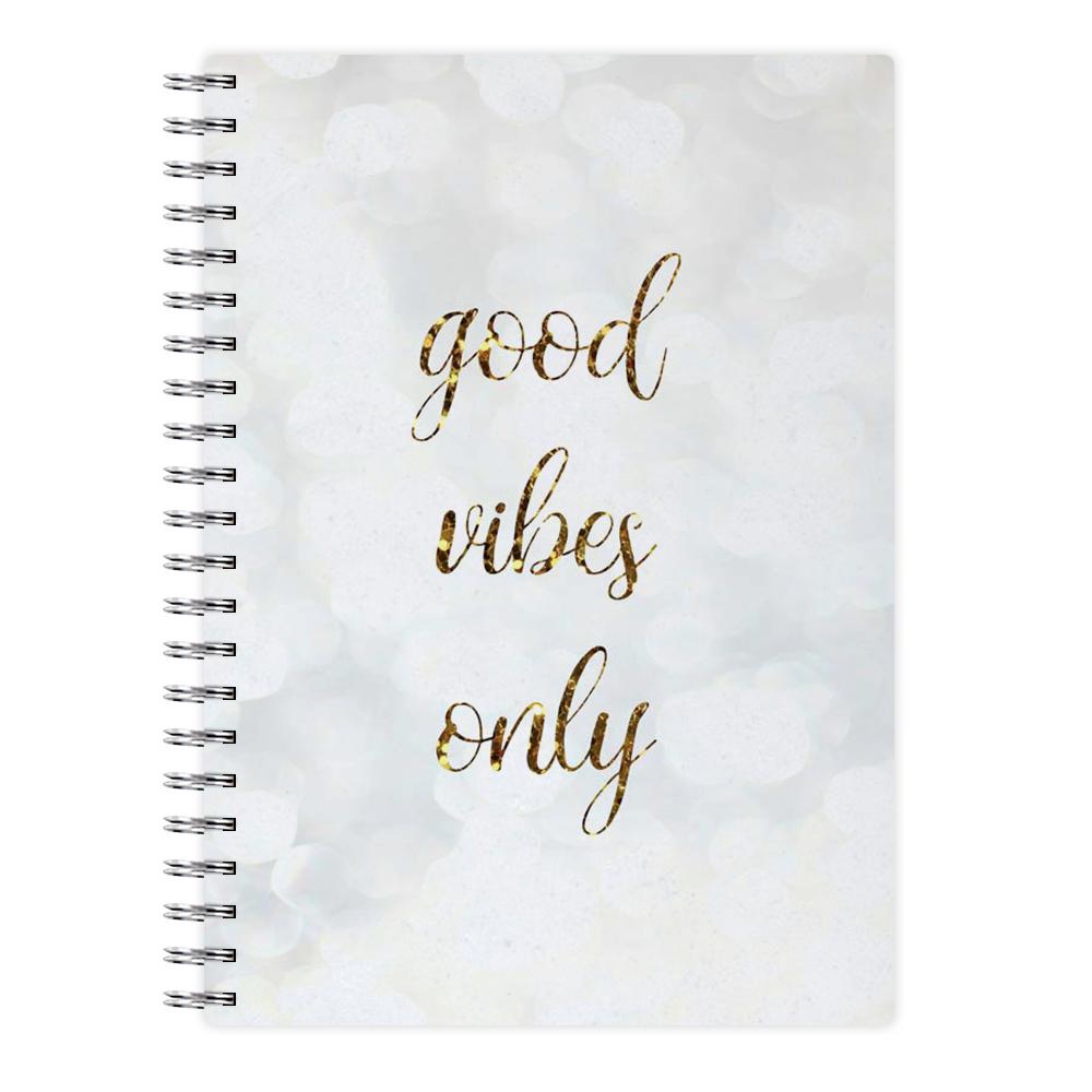 Good Vibes Only - Glittery Notebook - Fun Cases