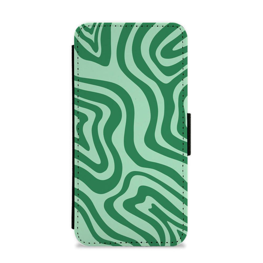 Green Abstract Halloween  Flip / Wallet Phone Case
